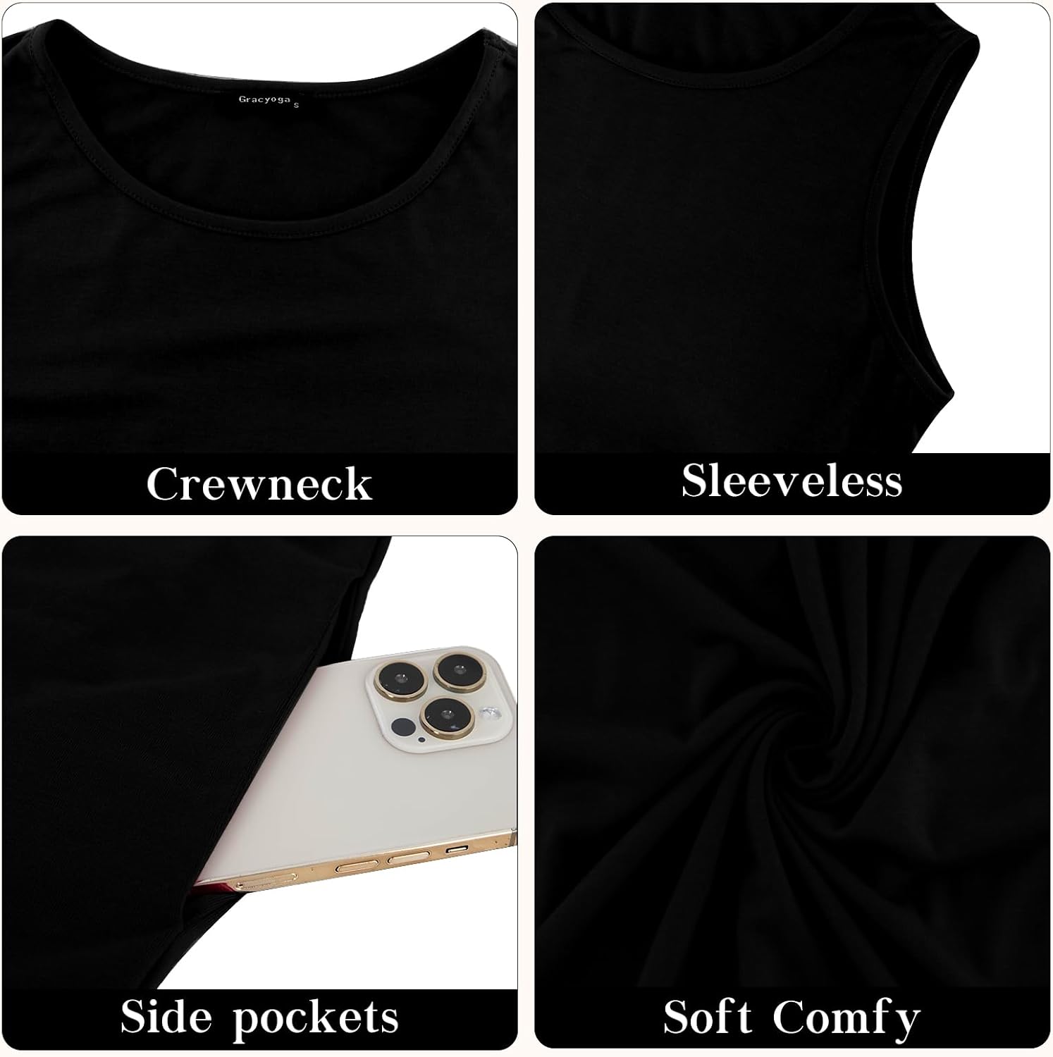 Gracyoga Women's Summer Maxi Dress 2025 Casual Sleeveless Crewneck Aline Flowy Tiered Long Beach Dresses with Pockets - Image 5