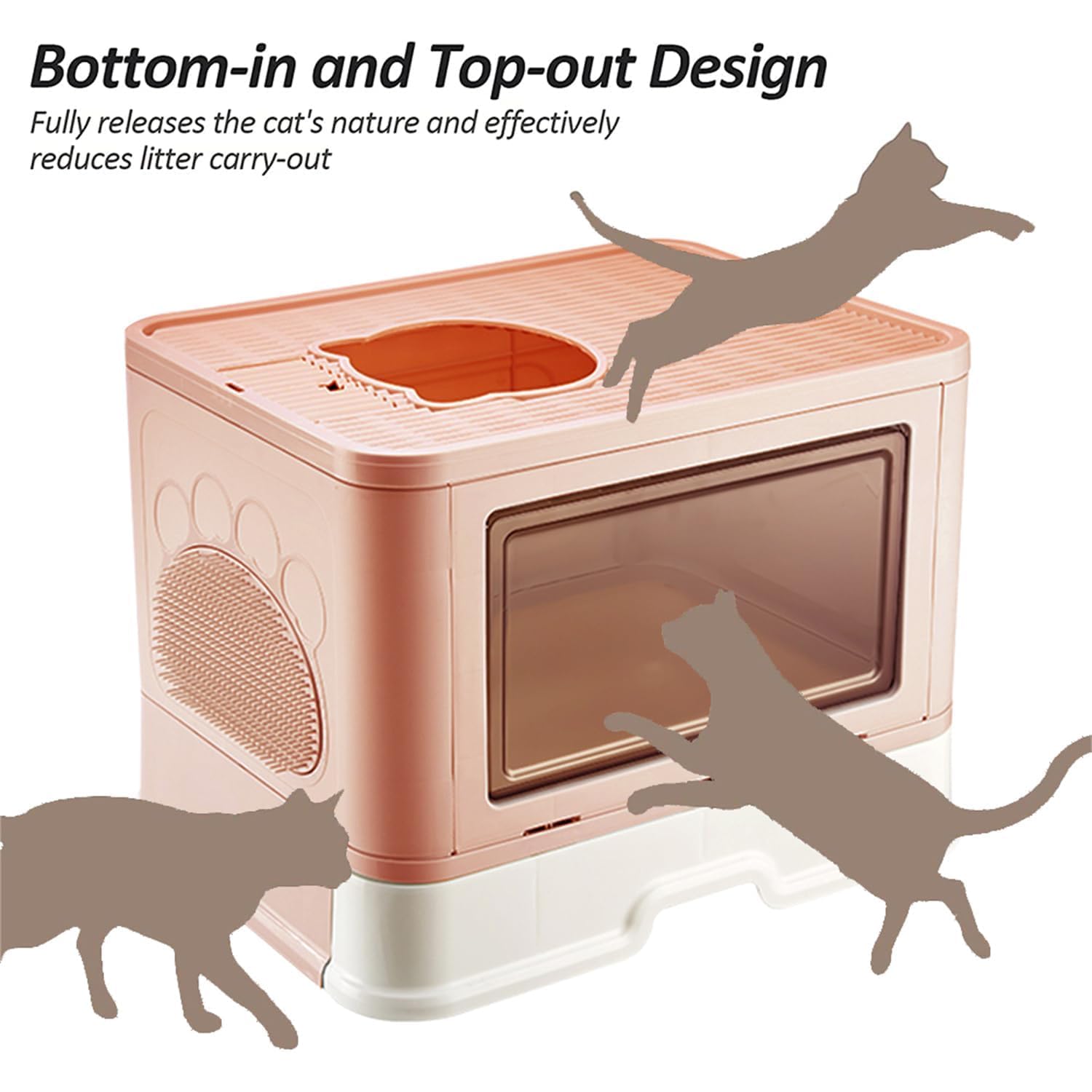 Curver Kattentoilet Met Lade Kattenbak Roze