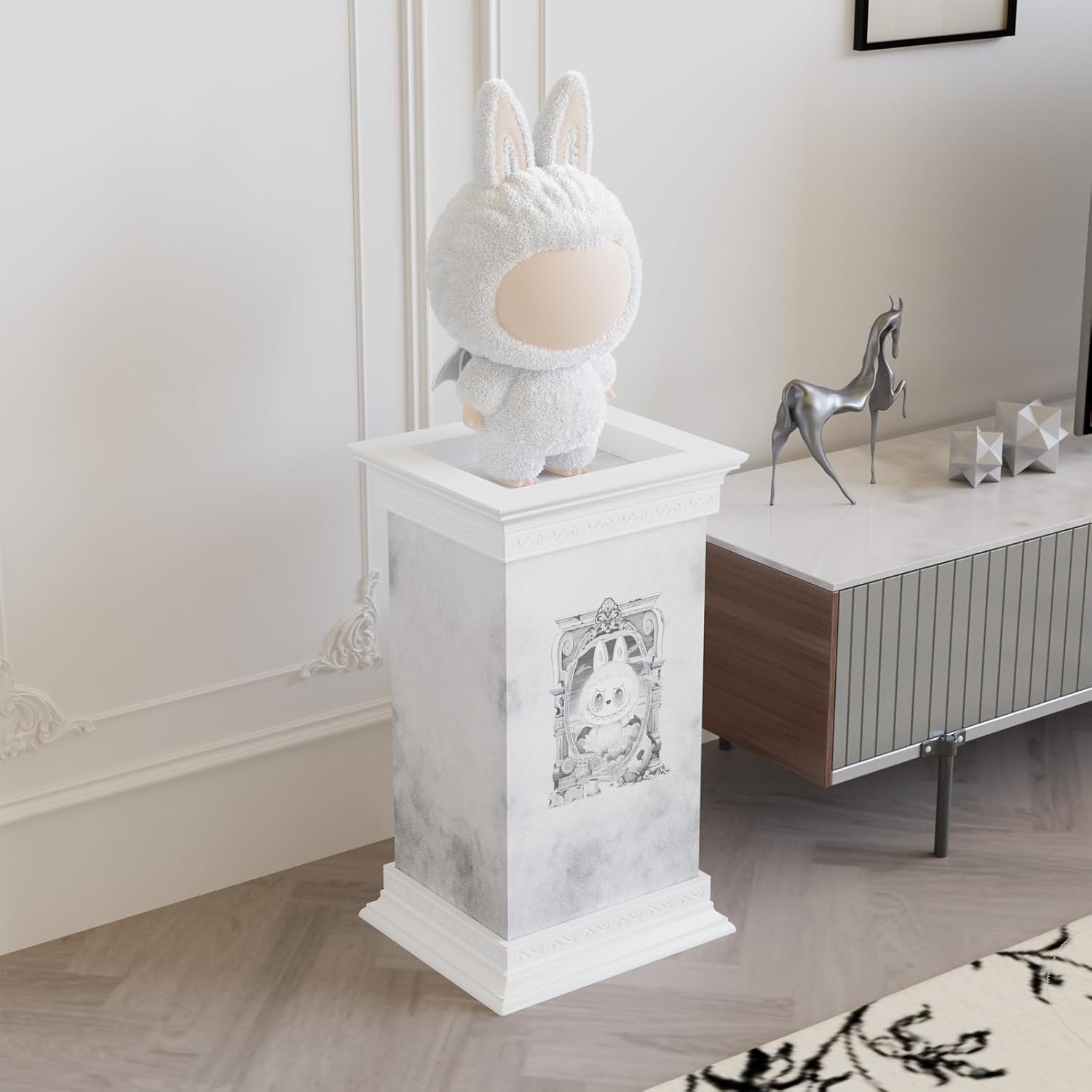 DuvinDD Doll Display Stand with Roman Column Design - Anti-Tip, Secure Display, Ideal for Showcasing LABUBU & ZIMOMO ANGEL IN CLOUDS Doll