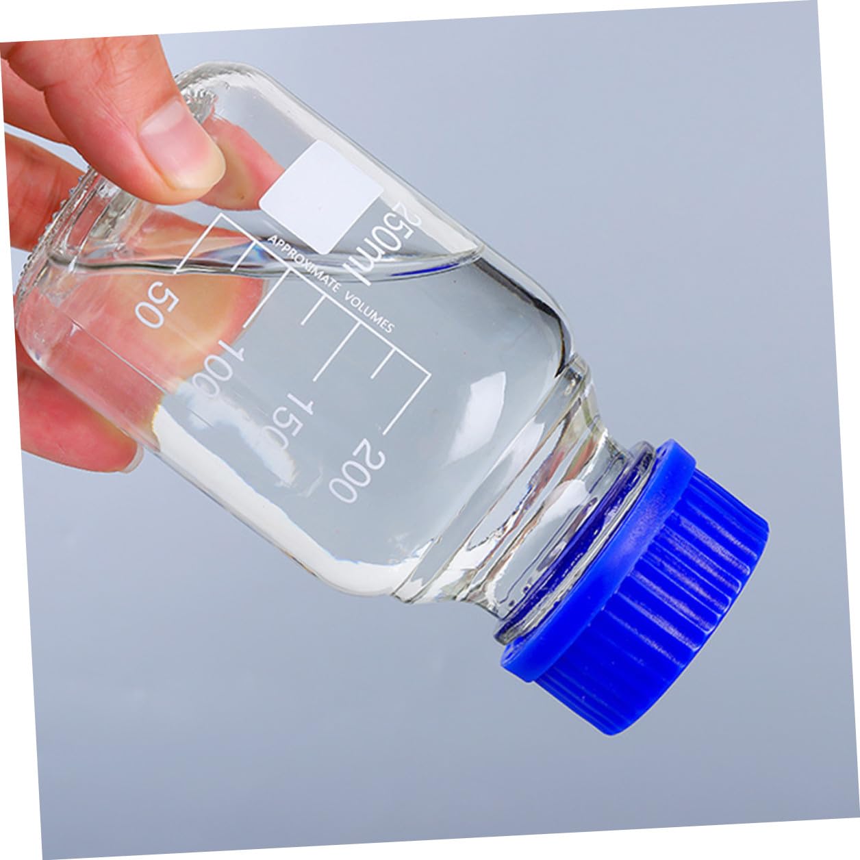 Bottiglia Reagente in Vetro 250ml 2 Pezzi per Laboratorio | Linee Graduate per Miscelazione, Uso in Ambito Industriale, Formato Scientifico Compatto