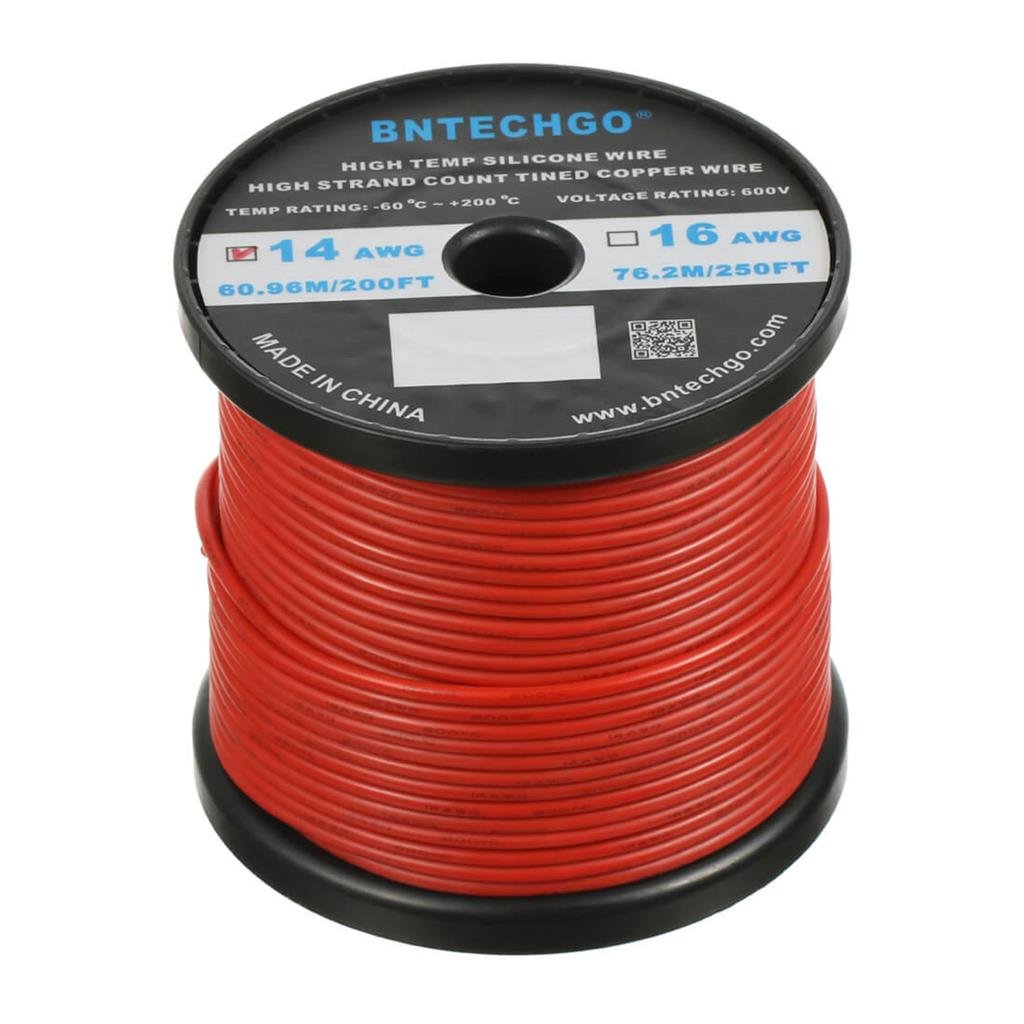 Bеѕt Dеаl BNTECHGO 14 Gauge Silicone Wire Spool 200 ft Red Flexible 14 AWG Stranded Tinned Copper Wire