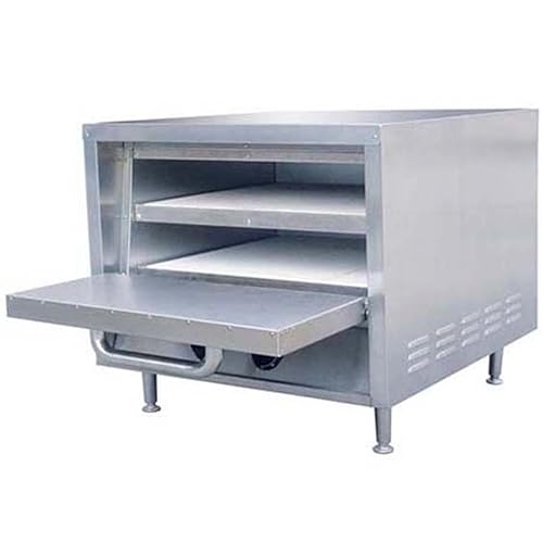 FSE PO-18 Horno eléctrico para pizza de doble cubierta con 18 pies de ancho de cubierta, 2 estantes de cerámica extraíbles