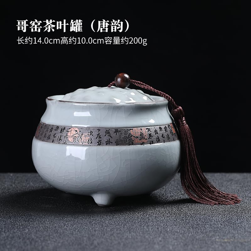 Keramische Küche Kanister, Tee Kaffee Zucker Kanis Aufbewahrungsbehälter Keramik Retro Schlicht mit Deckel Kung Fu Teezeremonie Teeservice Zubehör Tee Organizer