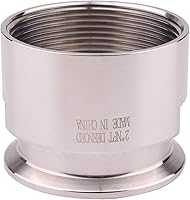 Vista 16 de Dernord - Adaptador de abrazadera triple de 1.5'' a abrazadera de rosca FNPT de 1 pulgada para tubería sanitaria