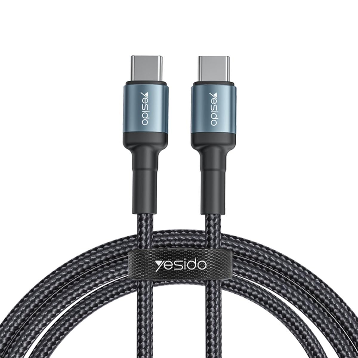 YESIDO 60W Hasırlı Type-C to Type-C PD Hızlı Şarj Kablosu, 1.2 Metre
