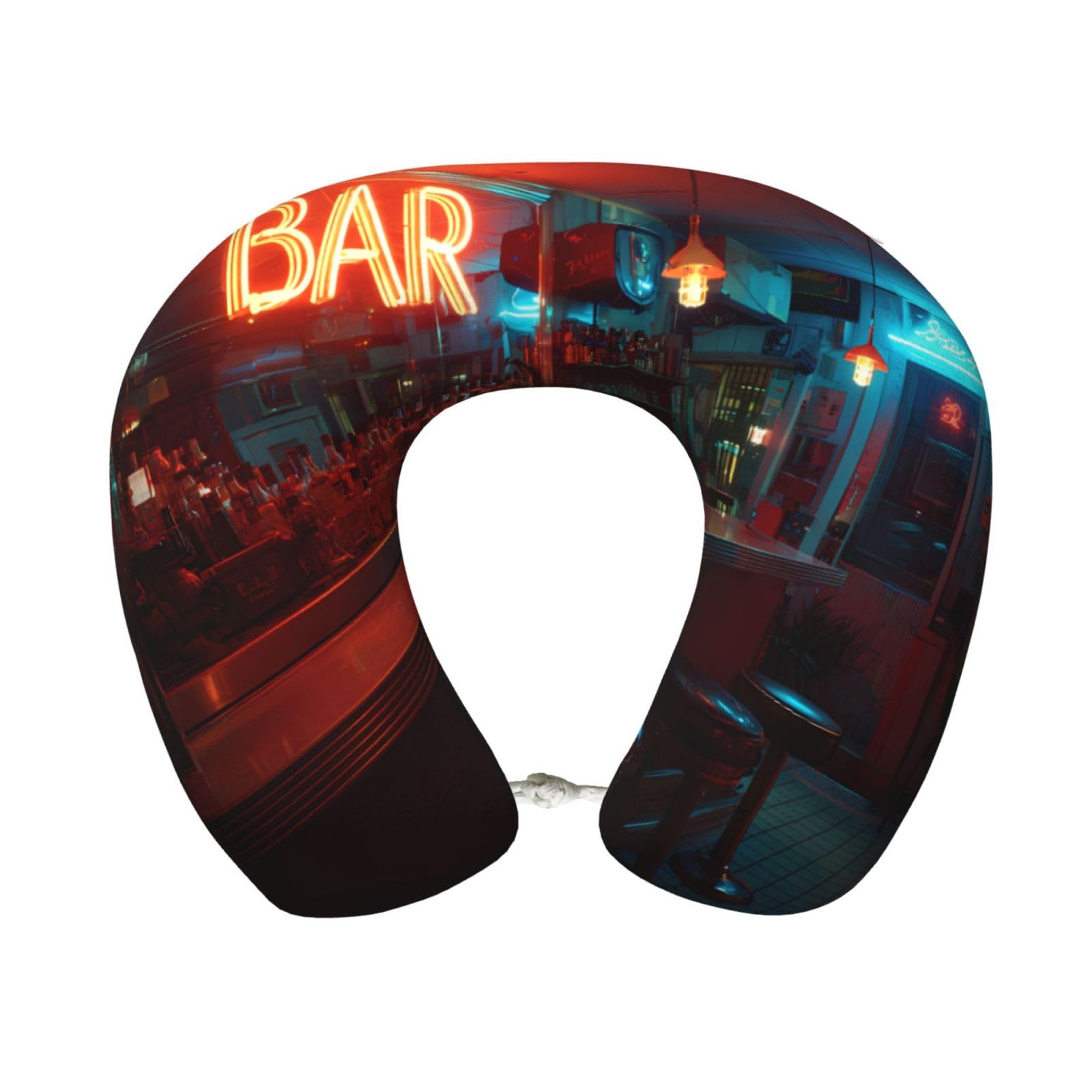BOAIHH Dim Tavern Memory Foam Travel Pillow for Soft Comfort Fits Snugly for Naps Office, and Airplane Use