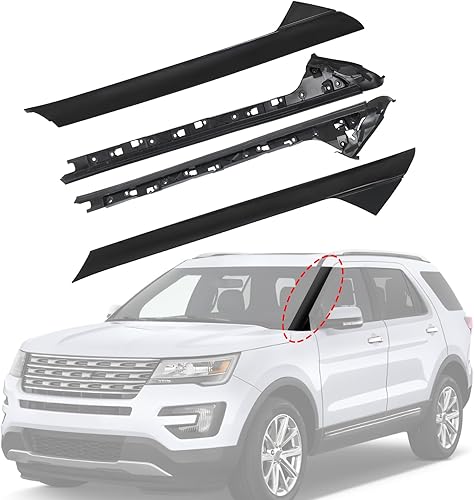 A-Pillar Kit de moldura exterior e interior de repuesto para Ford Explorer 2011-2019 4 puertas (izquierda y derecha) Reemplaza 926-451 926-450