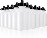 SOUJOY 10-Pack 21oz BPA-Free Squeeze Sports Water Bottles with Leak-Proof Push/Pull Caps for Teams & Fitness