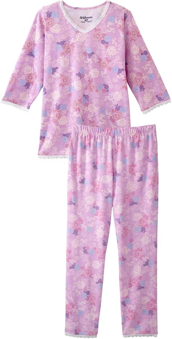 Women’s Open-Back Top & Pull-On Pant Adaptive Pajama Set
