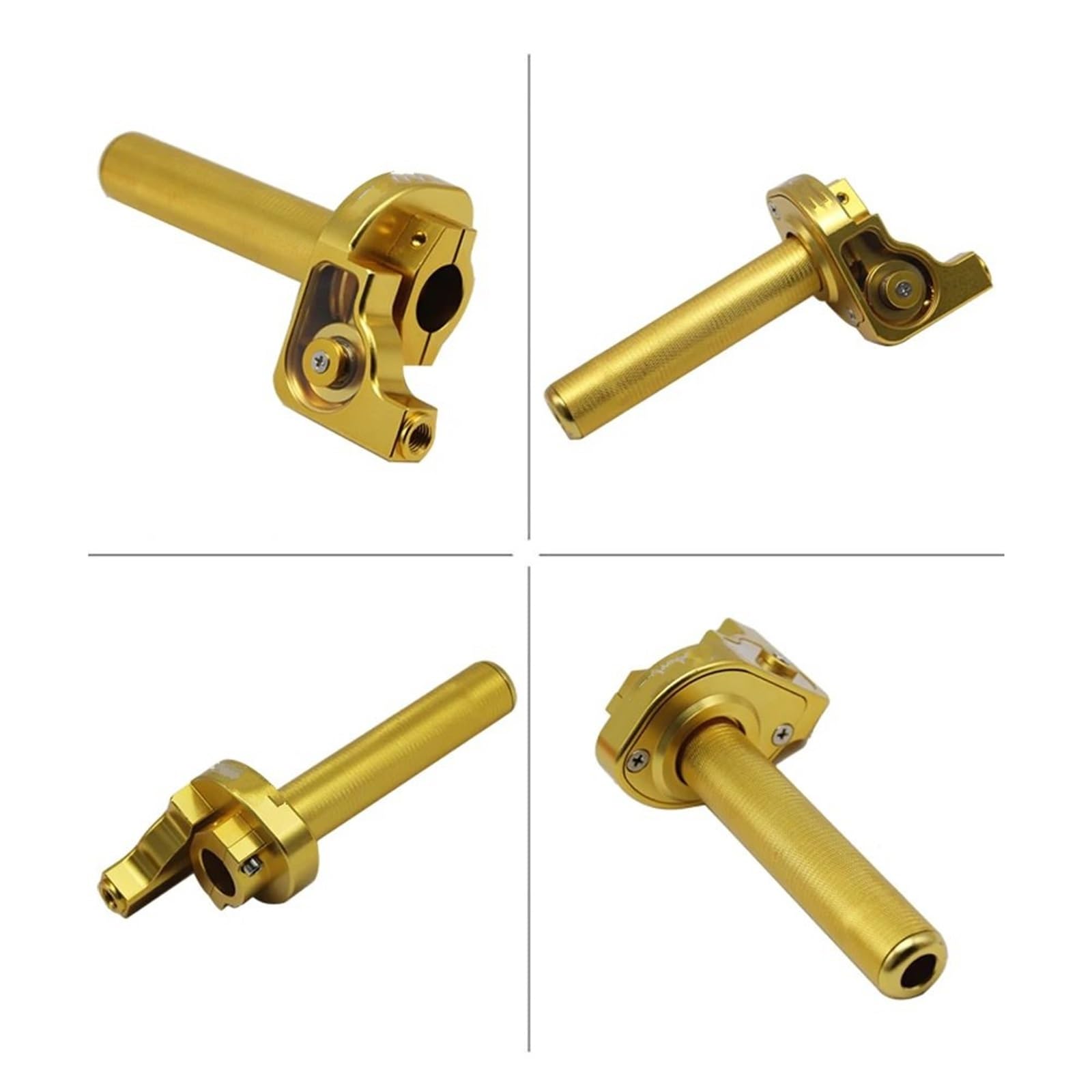 Uchwyty motocyklowe Uchwyty rowerowe 7/8'' CNC aluminiowy uchwyt przepustnicy z obrotową linką zamienną do motocykli terenowych Quad ATV Pit 50cc 125cc 150cc 250cc