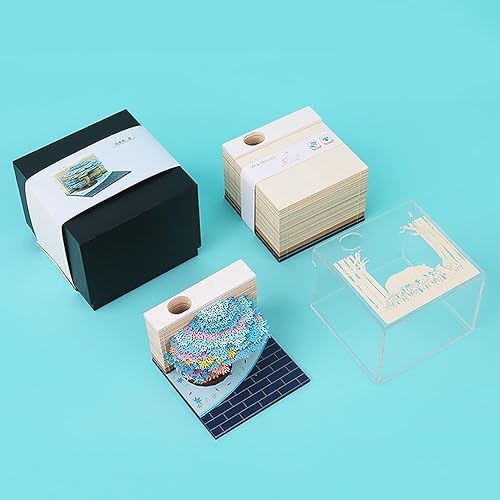 Miniatura 2 de AKFAHOIF Calendario 2024 con diseño de casa del árbol, calendario 3D con luces LED, regalo creativo de escultura de casa del árbol para artistas y