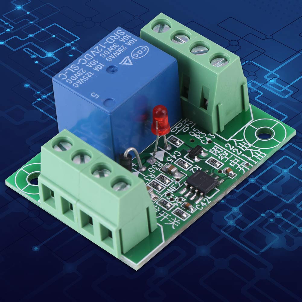 DEWIN Relé 12V, Módulo de Control de Relé de Interruptor de Disparo de Circuito Biestable de Canal único DC 12V