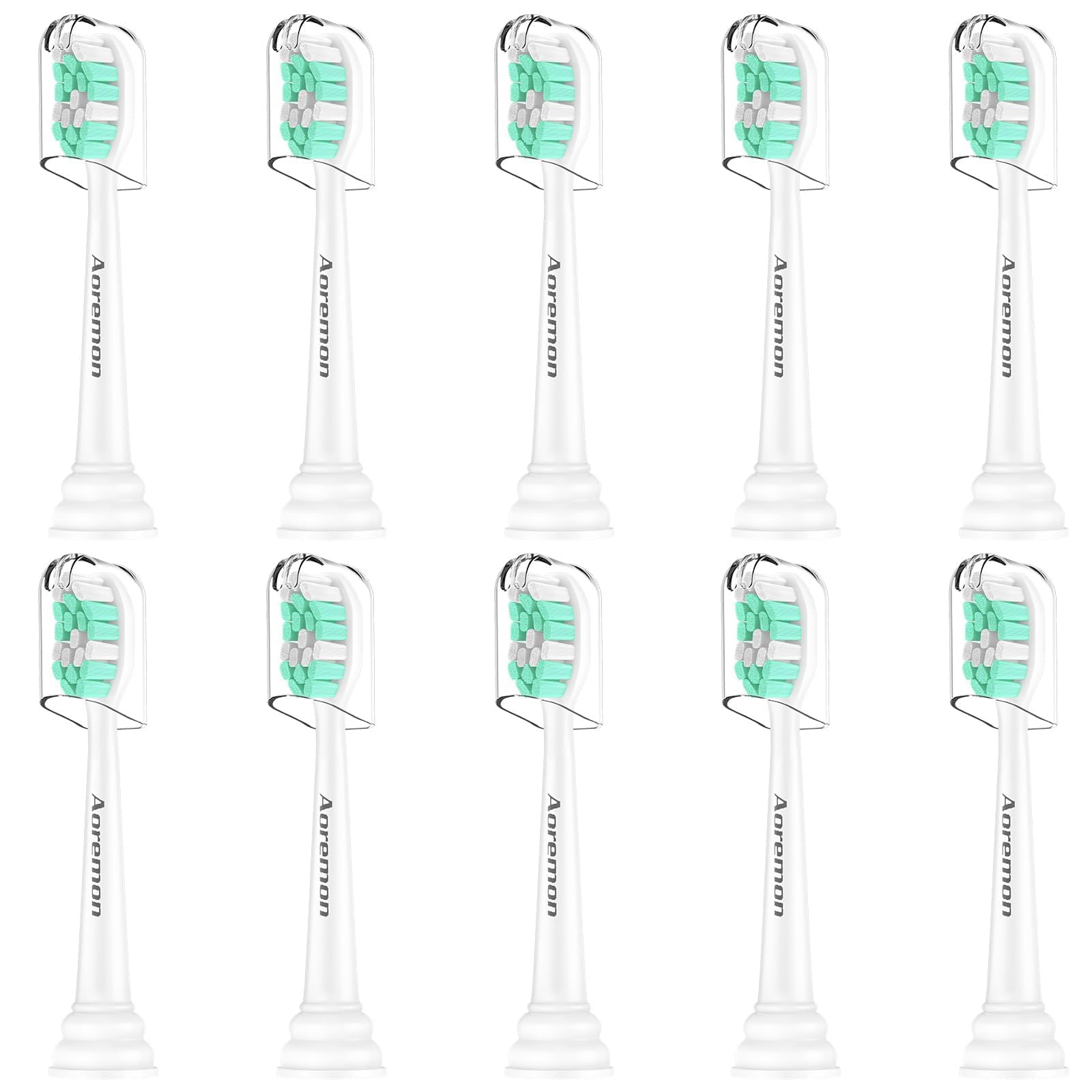 Aoremon Toothbrush Replacement Heads for Philips Sonicare Replacement Heads - Standard Toothbrush Head Compatible with Most Phillips Sonicare Click-on Electric Toothbrushes