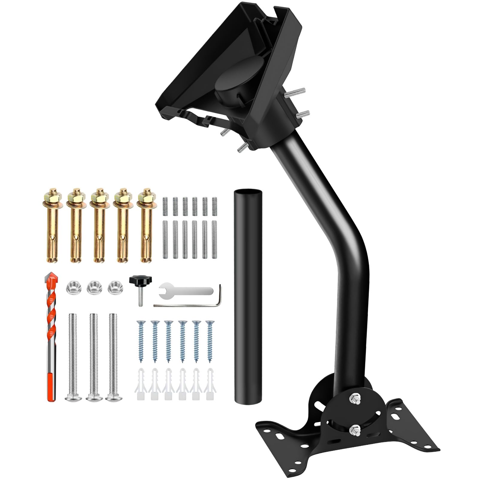 Starlink Gen 3 Mount- Adjustable,Heavy Duty Starlink Roof & Wall Mount Easy Installation starlink Pole Mount Compatible with Gen3 / V3 Starlink Standard Dish