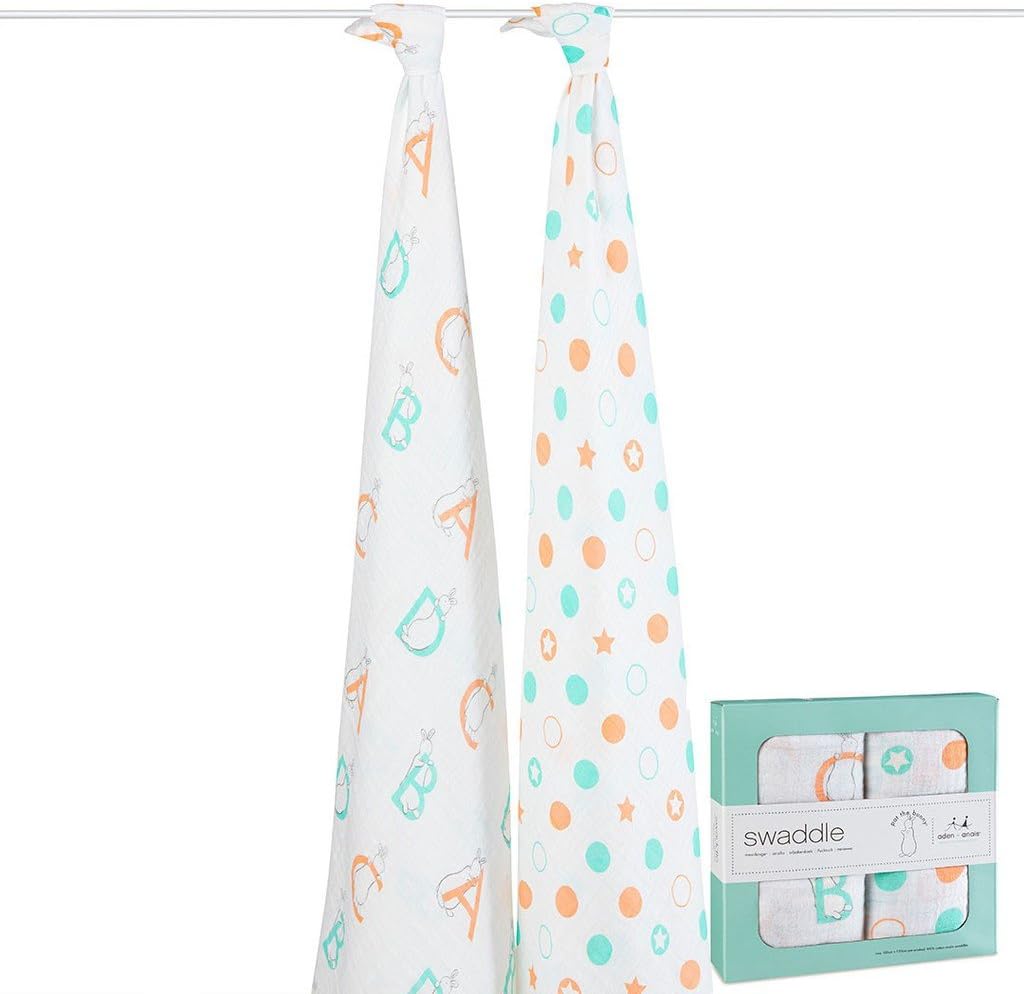 Aden plus anais Aden + anais coffret de 2 maxilanges pat the bunny