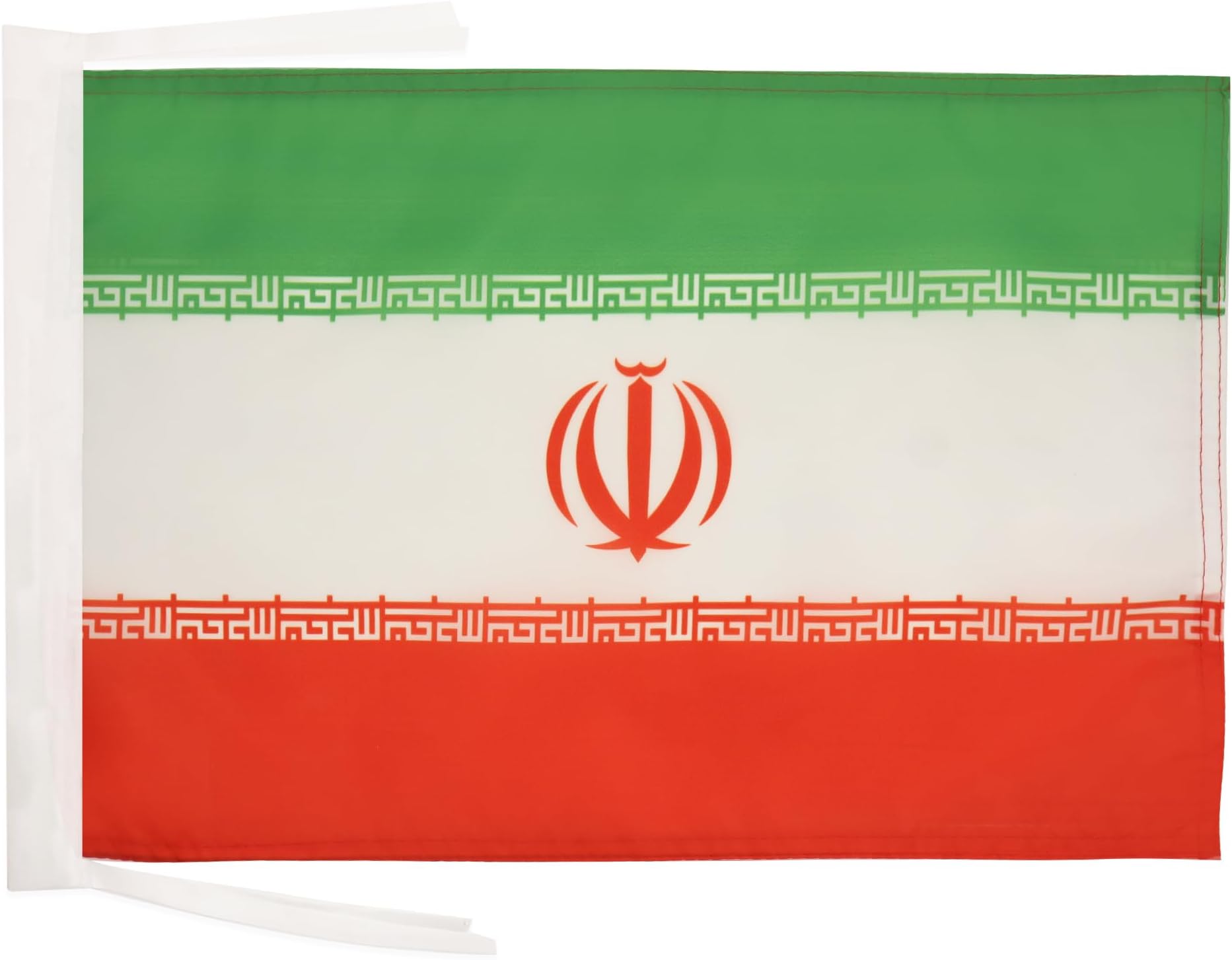 Iran Flag 18'' x 12'' cords - Iranian - Persian SMALL flags 30 x 45cm - Banner 18x12 in
