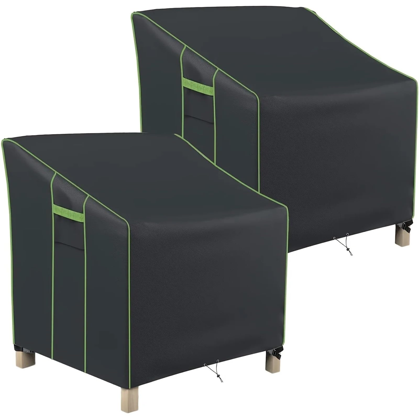 Ndlhxkfrp 97X89x59 79 2Pcs Outdoor Stacking Chair Cover, Garden Yard Stacking Chair Covers 2Pcs 420D Rain Snow Wind(97X89x59 79 2Pcs)