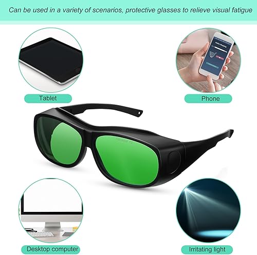 Miniatura 7 de 4 gafas hidropónicas LED para interiores para sala de crecimiento intenso, protección visual de los ojos, gafas de seguridad anti UV, gafas de luz