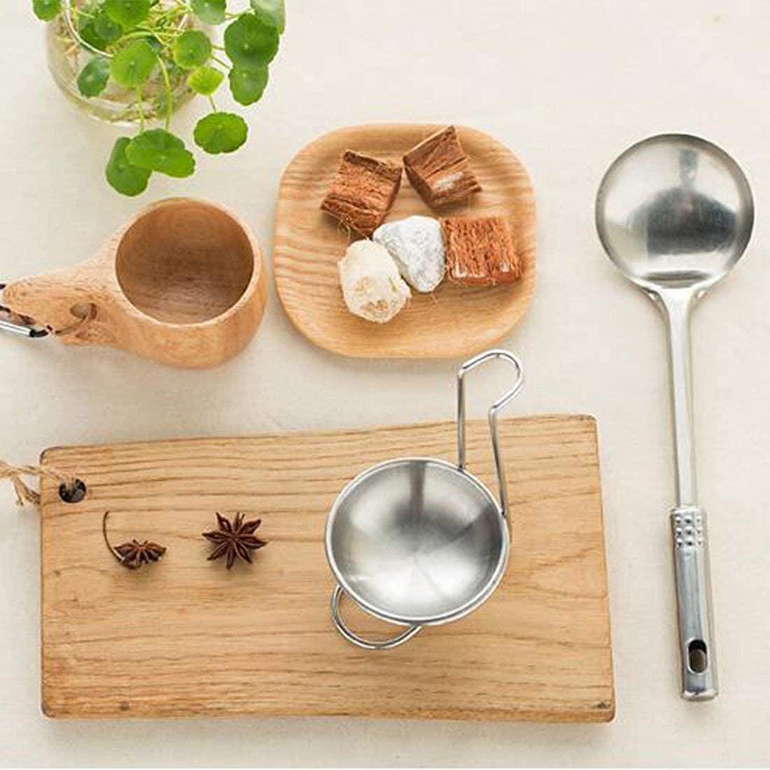 Conziv Spoon Rest Holder Stainless Steel Vertical Saving Soup Ladles Holders or Hotpot Restaurant Buffet Fast Food Restaurant Kitchen Décor Tool 2