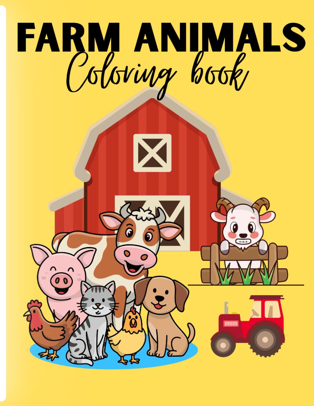 Cute Farm Animals coloring book for kids