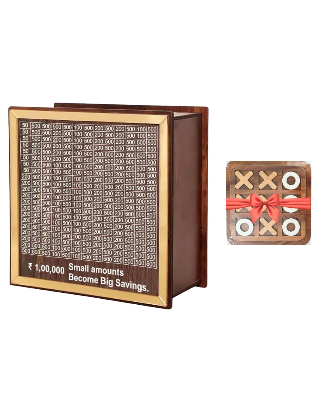 VRDA Enterprises Dhan Sankalp Wooden Piggy Bank with ₹1,00,000 Capacity Chart Piggy Bank for All Ages | Gullak with Saving-picture-10