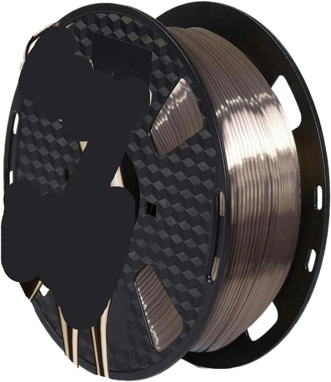 Silk PLA 3D Filament Wire 1.75mm Spool Printer Material 1kg Print Refills, Vacuum Packaging(Silk Rose Gold 1Kg)