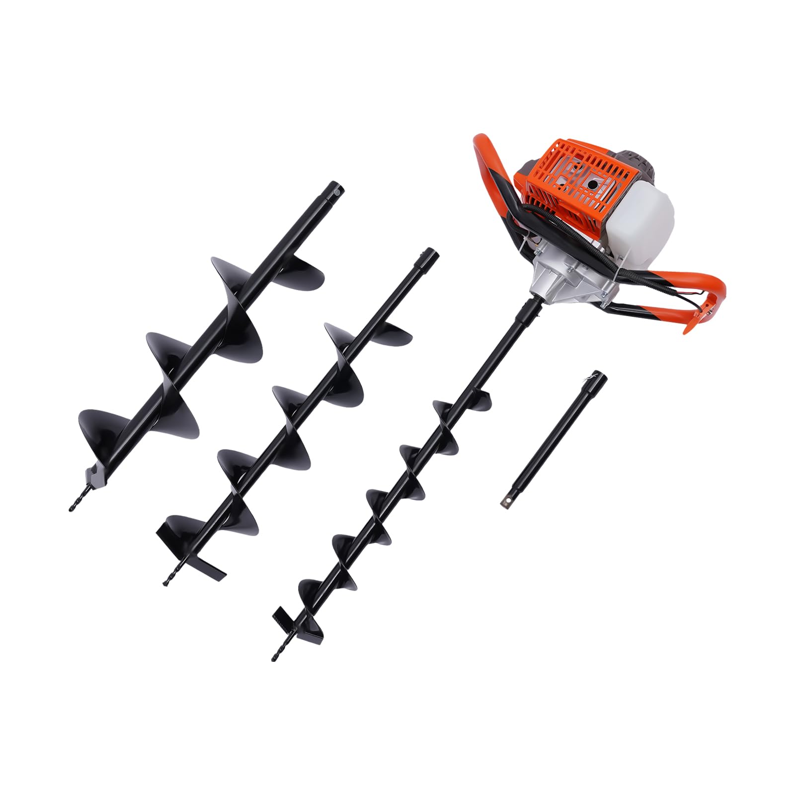 Petrol Earth Auger with 3 Drill Bits 71CC 2300W Professional Post Hole Digger for Fencing Landscaping Etc