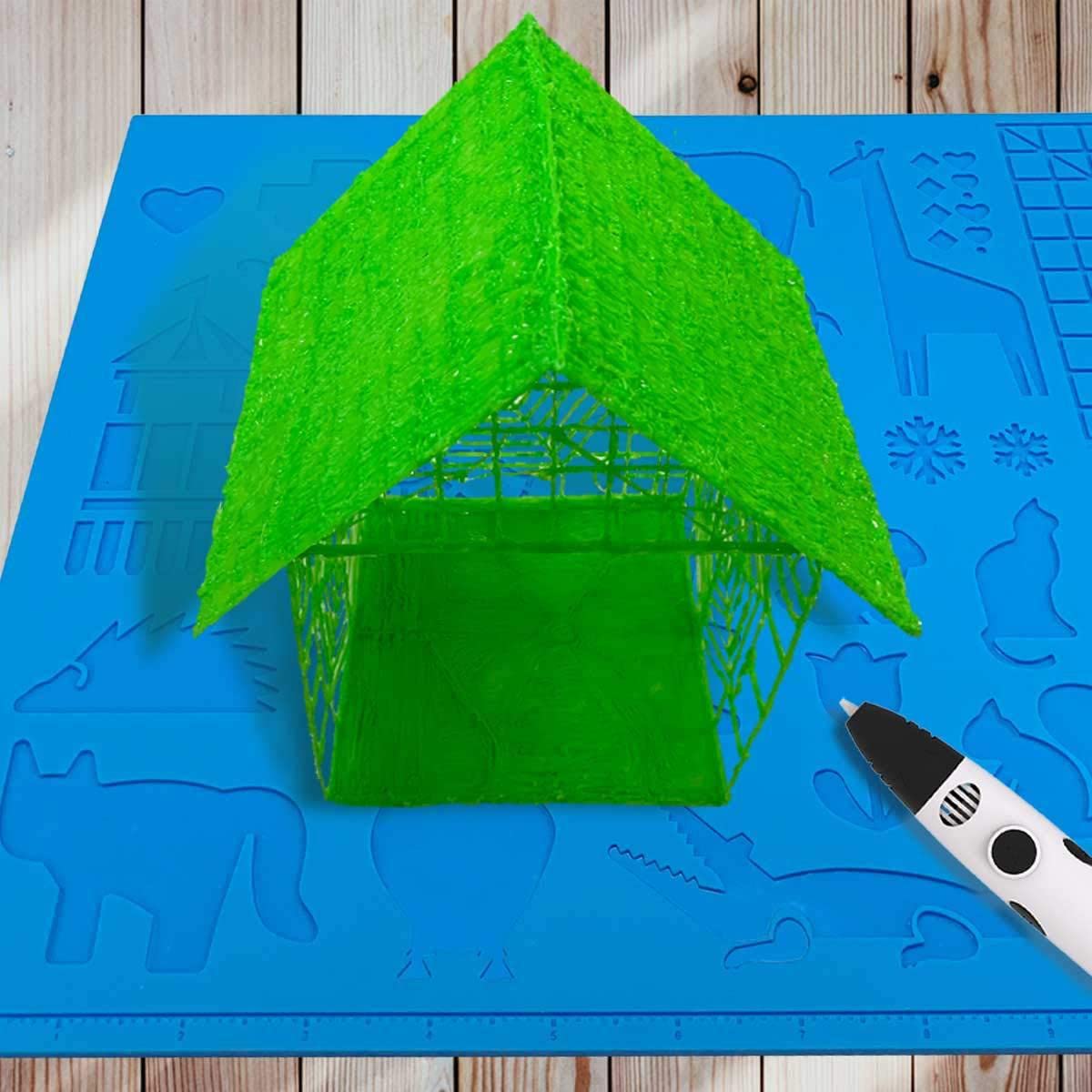 Pad in silicone 3D, con stampa 3D, 41,5 x 27,5 cm, con 2 custodie protettive per dita per Anf?nger