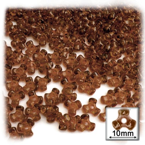 200Pc Plastic Transparent Tribeads 10Mm Navy Blue Beads #TOP1