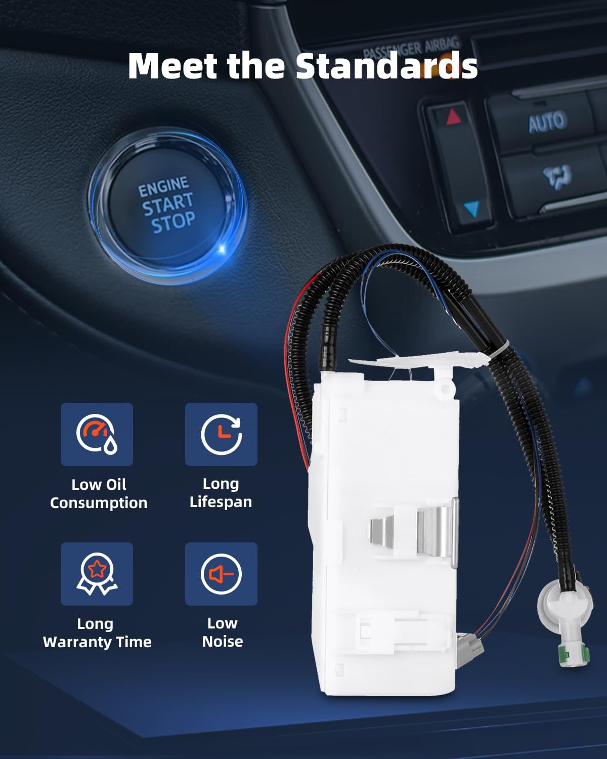 ECCPP Electric Fuel Pump Module Assembly w/Sending Unit Replacement for Jeep Liberty 2002-2003 L4 2.4L V6 3.7L E7162M