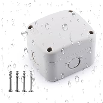 NineLeaf Waterproof Junction Box, IP66 Weatherproof Electrical Project Box for Outdoor Wiring, 3.3 x 2.8 x 2.3 inch PVC ABS Universal Enclosure, White,1PK