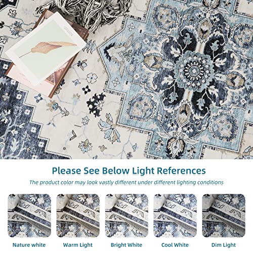 Dripex Boho Persian Runner Rug-2X8 Washable Distressed Hallway Runner Oriental Medallion Carpet Runner Non-Slip Stain-Resistant Kitchen Mat Foldable Thin Accent Rug For Entrance Living Room Bedroom #TOP7