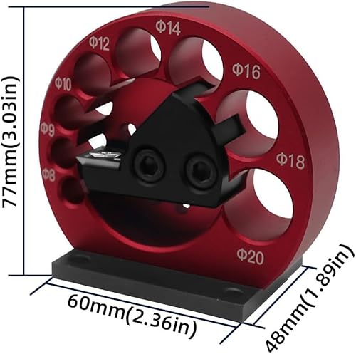 Miniatura 4 de Kit de plantilla para hacer clavijas, métrico 0.315 in a 0.787 in ajustable, con hoja de carburo, taladro eléctrico, varilla redonda herramienta