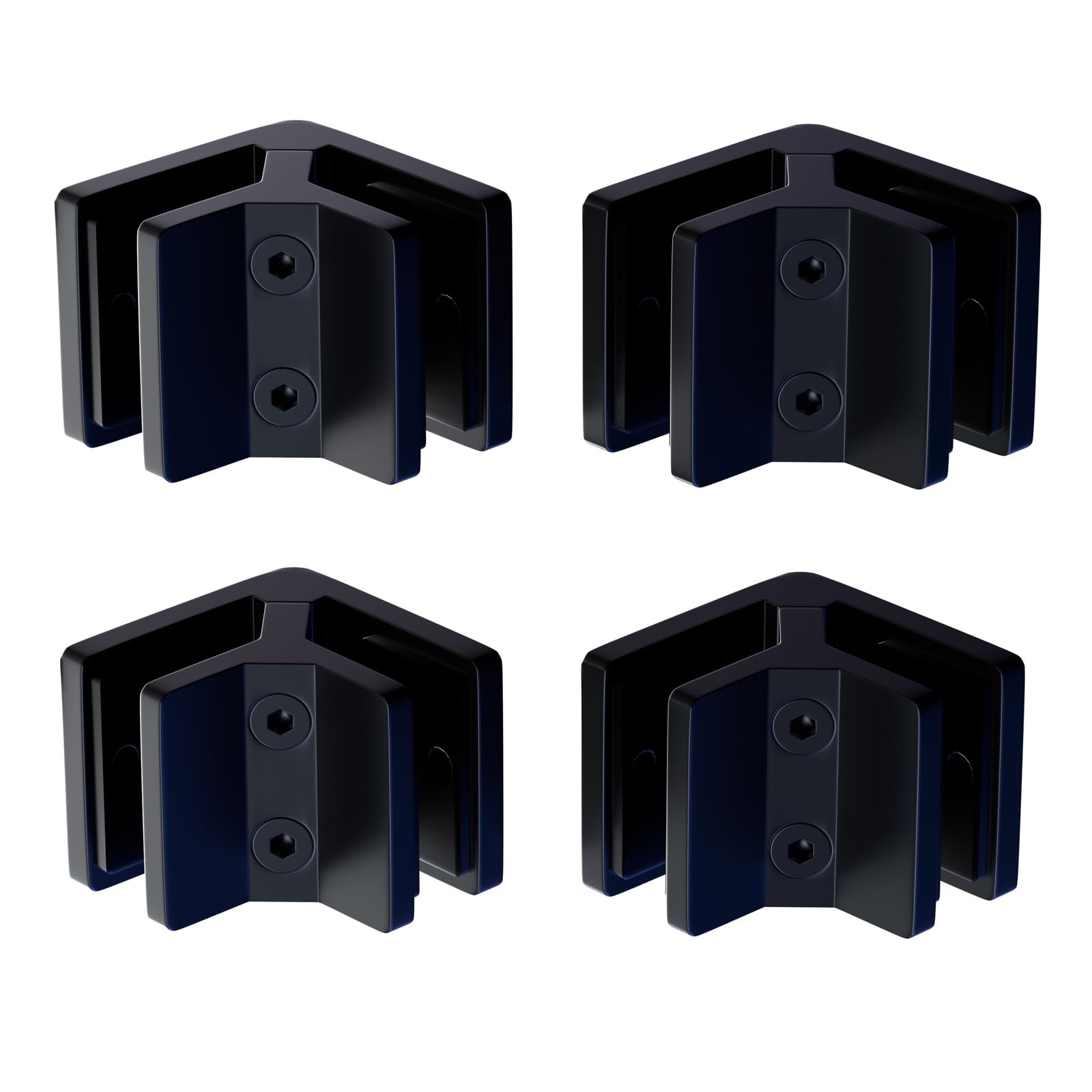 Soporte de abrazadera de vidrio de acero inoxidable de grado marino para vidrio de 10 a 12 mm de grosor, soporte de estante ajustable para barandilla, barandilla, ducha, valla, piscina, puerta