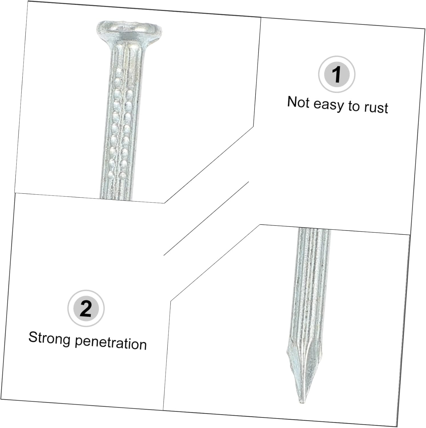 Levemolo 195pcs Cement Wall Nails High Hardness Concrete Fasteners for Board Wall Steel Plate Lightweight for Home Architectural Use