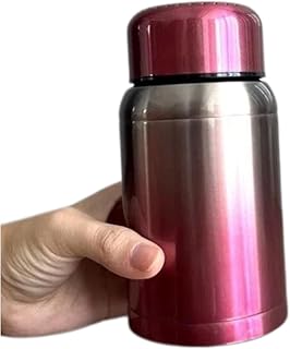 14oz Small Gradient Insulated Bottle, Stainless Steel Water Cup (Pink) | 304 stainless steel inner, screw-top lid, built-in strainer, outdoor travel