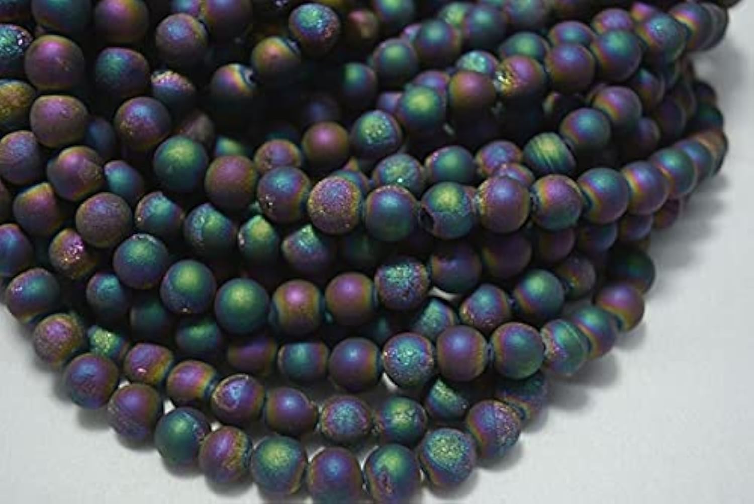 Cuentas druzy de ágata natural redondas de 10mm LKBEADS para diseño de joyería