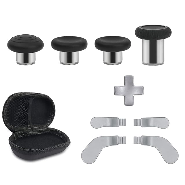 Metal Replacement Thumbsticks for Xbox Elite Controller Series 2 Core Component Pack Includes 4 Swap Magnetic Joysticks 4
