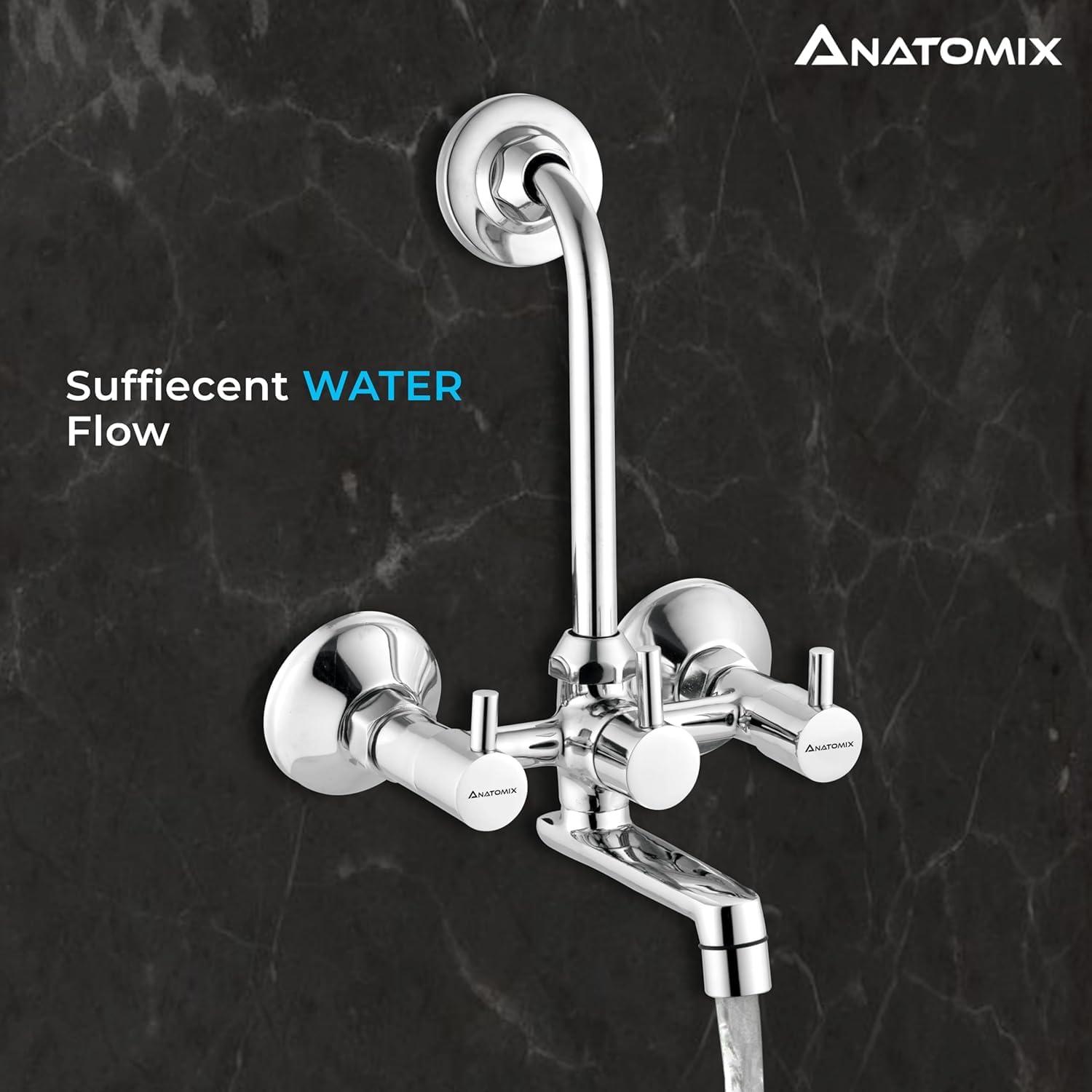 ANATOMIX Slim Wall Mixer - Chrome Finish -3 ANATOMIX Slim Wall Mixer - Chrome Finish -3