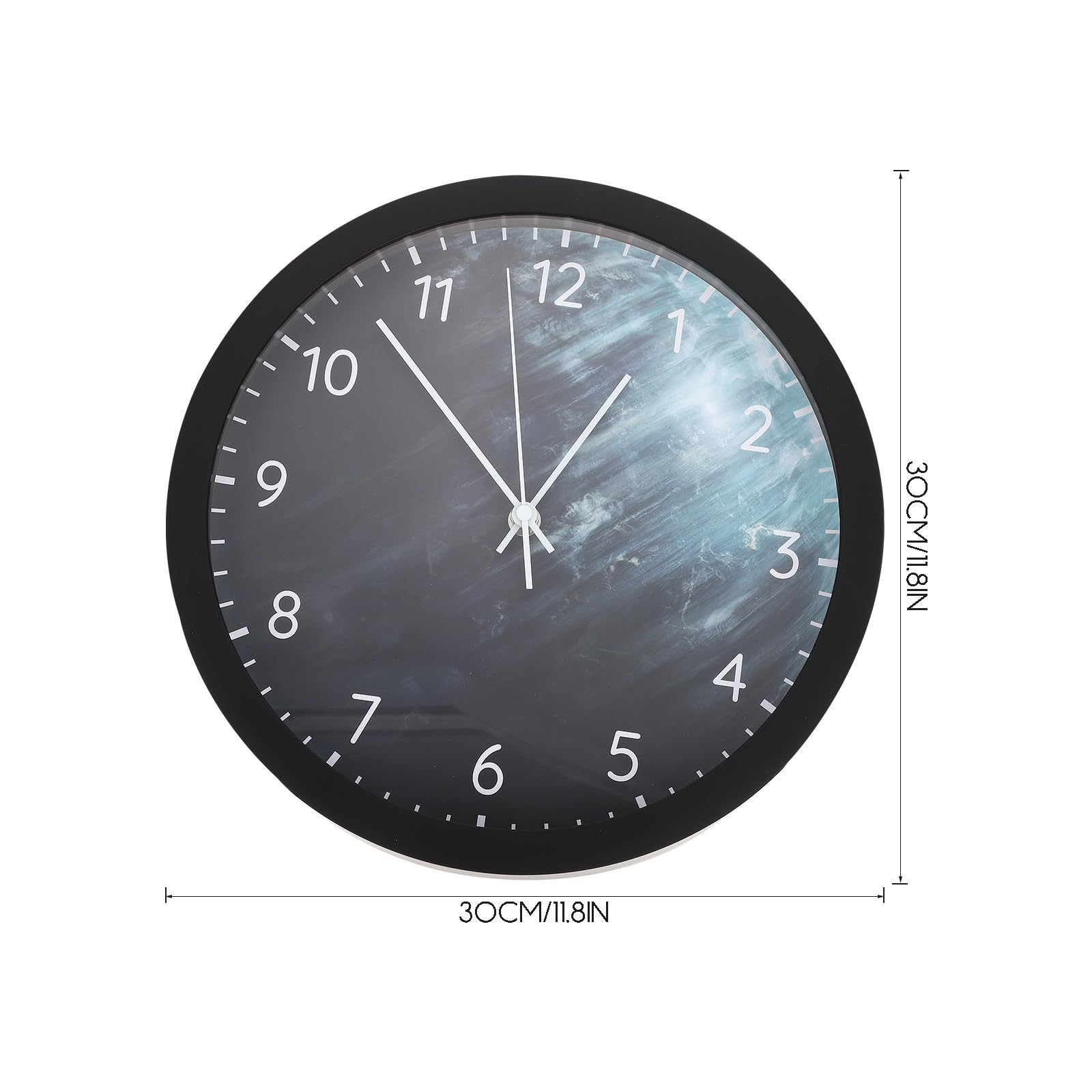 HOMSFOU Reloj de Pared Decorativo con Voz, Nocturno, Vidrio y Plástico