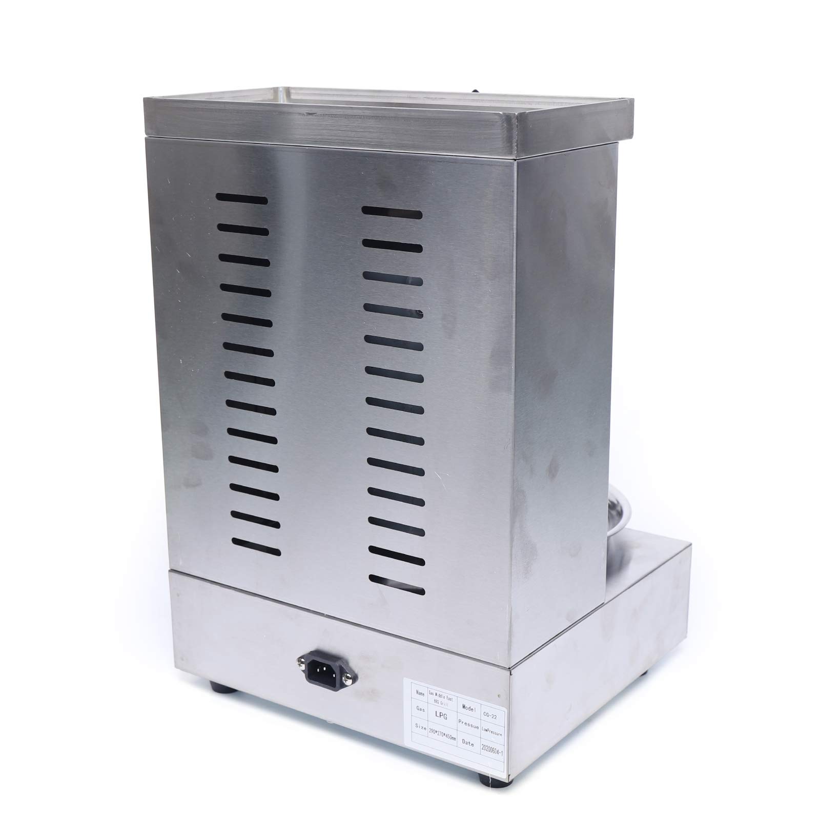 Parrilla de giroscopio, parrilla vertical casera, parrilla giratoria de 220 V, 29,5 x 29,5 x 49 cm, parrilla de pollo, asador de acero inoxidable, apto para GLP