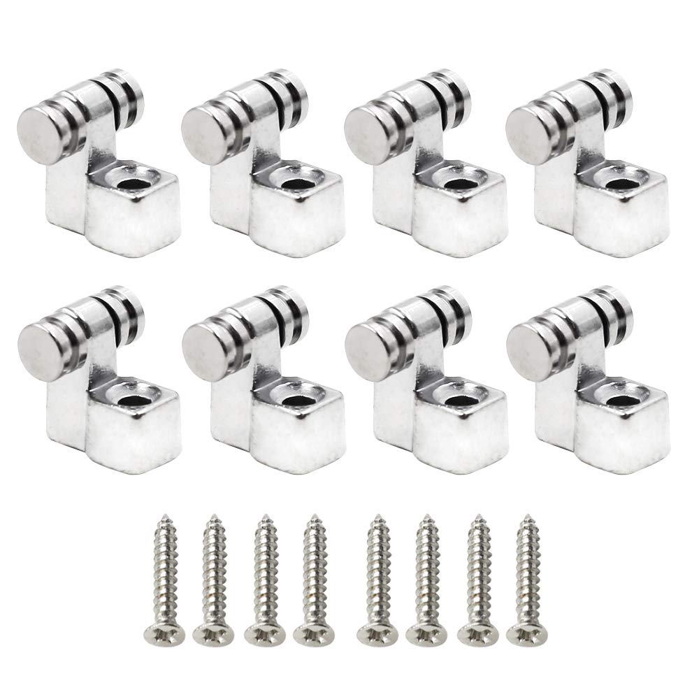Hordion 8 Pcs Roller String Tree Guides Retaine for Strat Tele Style Electric Guitar with Mounting Screws, Sliver