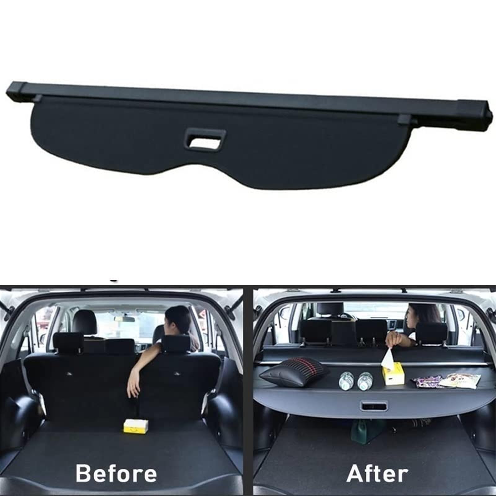Cubierta retráctil for Estante de Paquetes de Maletero, for Jeep, Grand Cherokee 2020 2019 2018 2017 2016 06-15 WK Wk2 Wj, Cortina espaciadora de bastidores Traseros Soporte para Maletero