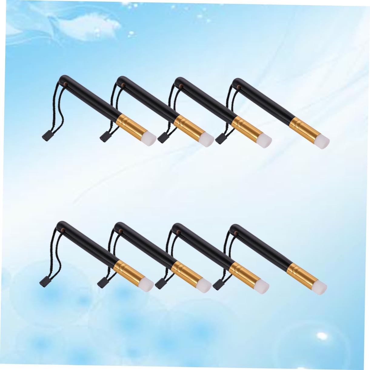 CLISPEED 8Pcs Grafting Eyelash Cleaning Brush Durable Makeup Tools for Face Cleansing and Eye Makeup Application Black Handle Salon Accessories for Smooth Application