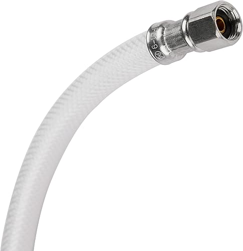 Miniatura 6 de EFIELD Línea de conector de agua para nevera, 6 pies de longitud, PVC reforzado con poliéster, 14 "Comp por conexión de compensación de 14", color