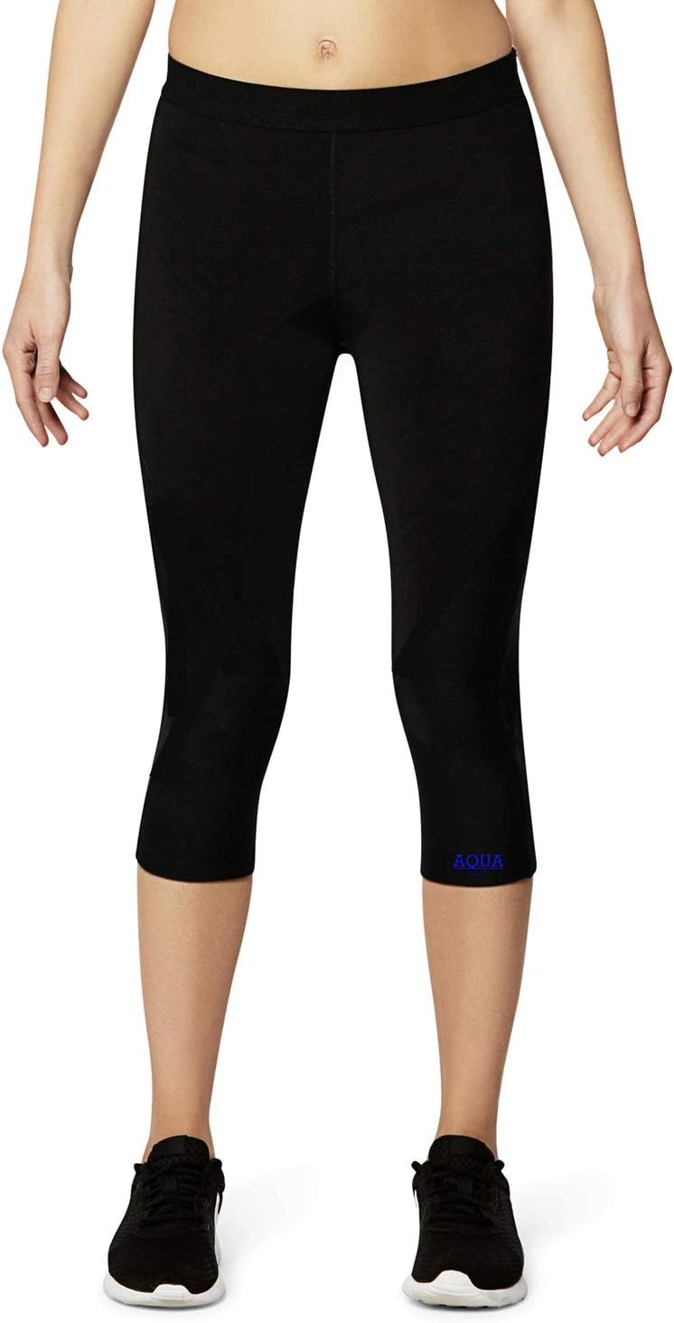 Aqua Holic Women's Lycra Compression 3/4 Capri(Black)