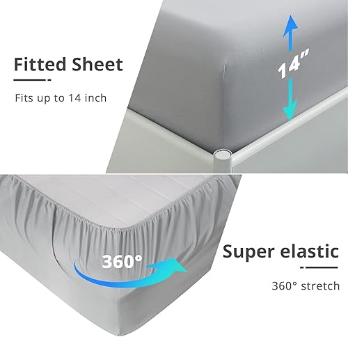 Miniatura 5 de HEVUMYI Juego de edredón de tamaño matrimonial de 7 piezas, juego de edredón reversible para todas las estaciones, juegos de ropa de cama ultra