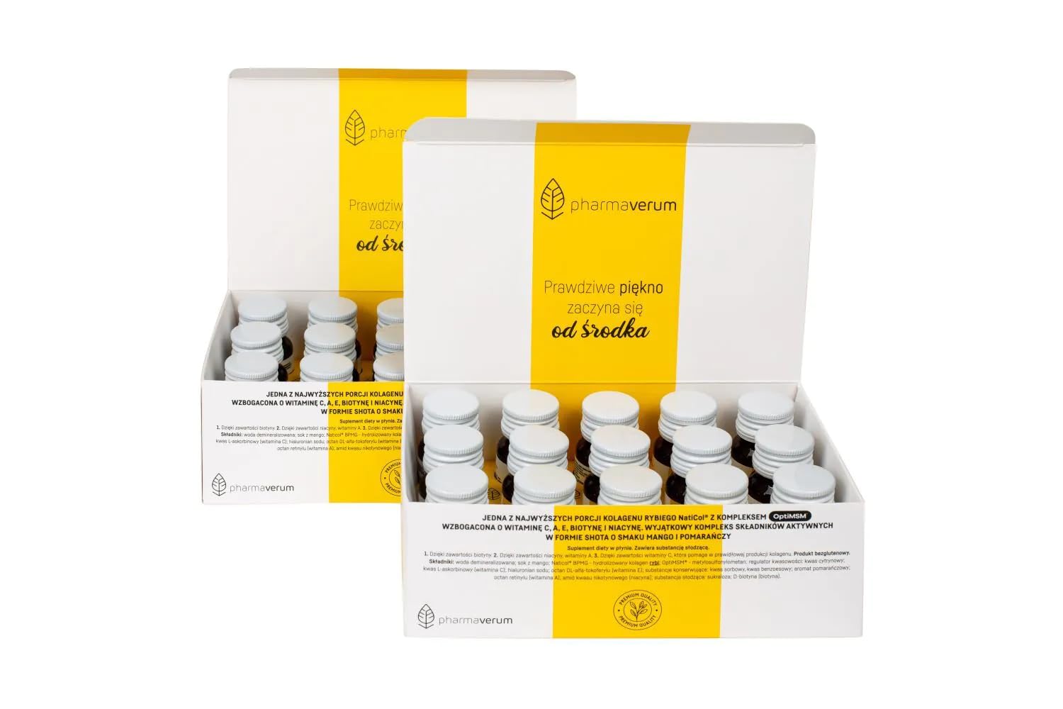 Beautyl'agen fiale per bere collagene SHOT Mango – 30 x 30 ml 5000 mg NatiCol collagene di pesce, ialurone, biotina, OptiMSM e vitamina C, per pelle, capelli, unghie e articolazioni, dosaggio elevato