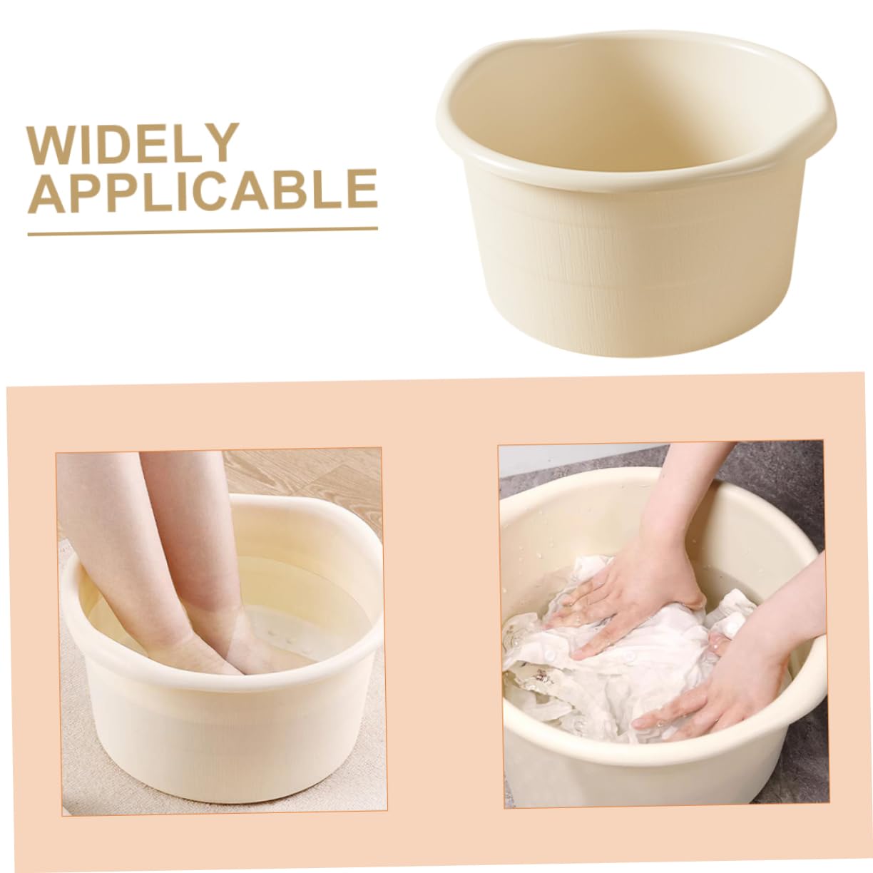 DOITOOL Portables und Leichtes Fußbecken Strand aus Pp Kunststoff für Home und Outdoor Funktionales Fußbad mit Beige Farbe und Praktischem Design für Eltern