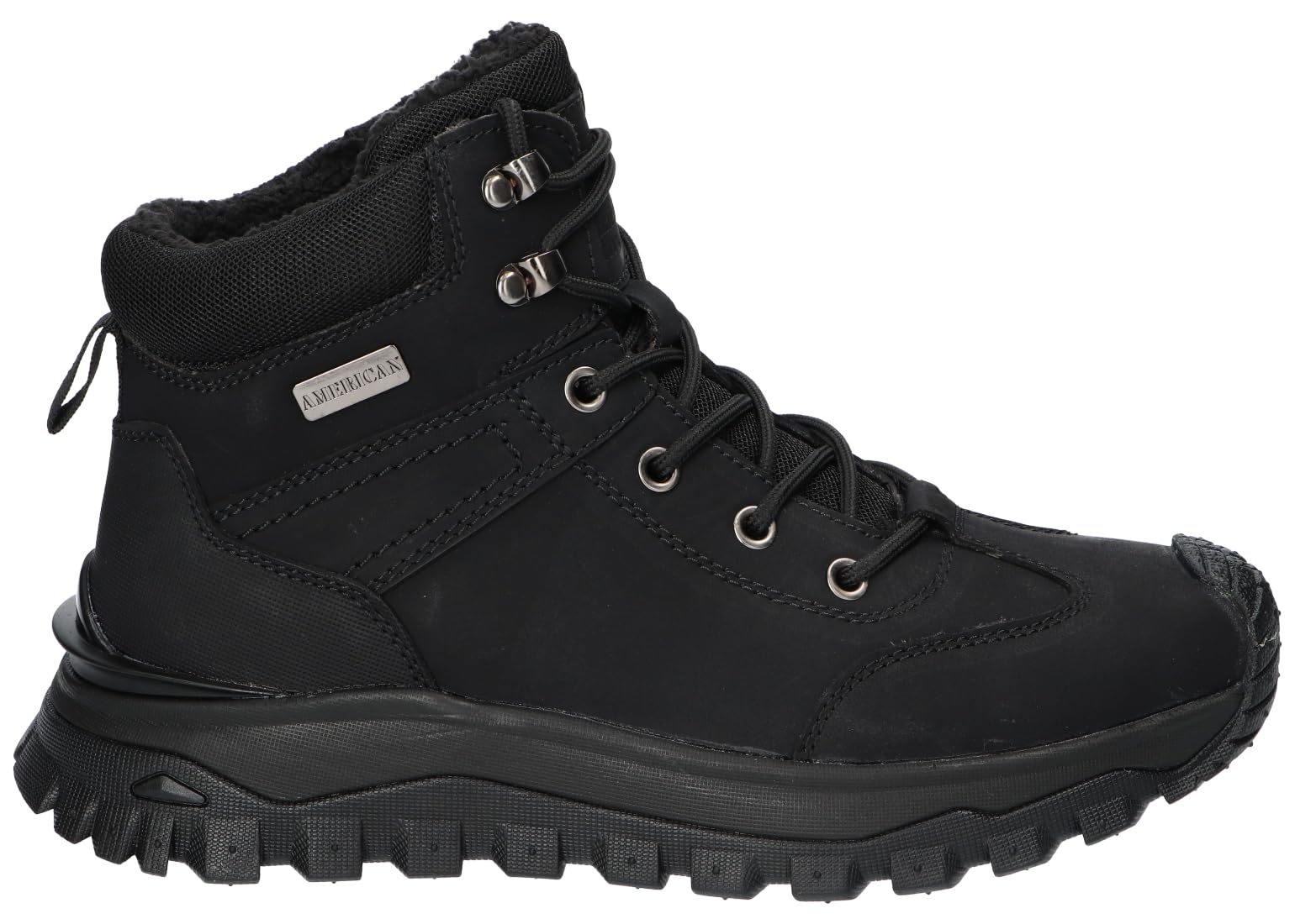 CY158 OCIEPLANE TREKKINGI TRAPERY BUTY ZIMOWE SKÓRZANE BK 37